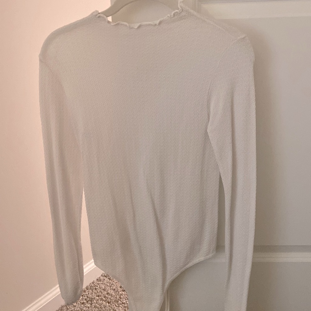 Free People White Turtleneck Bodysuit